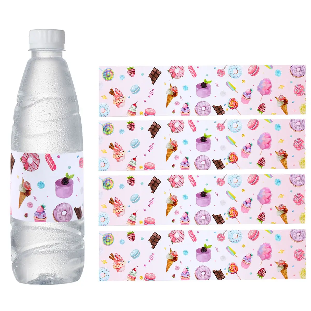 10pcs Donut Party Bottle Stickers Happy Donut Party Decoration Kids 1st Birthday Baby Shower  Party Supplies