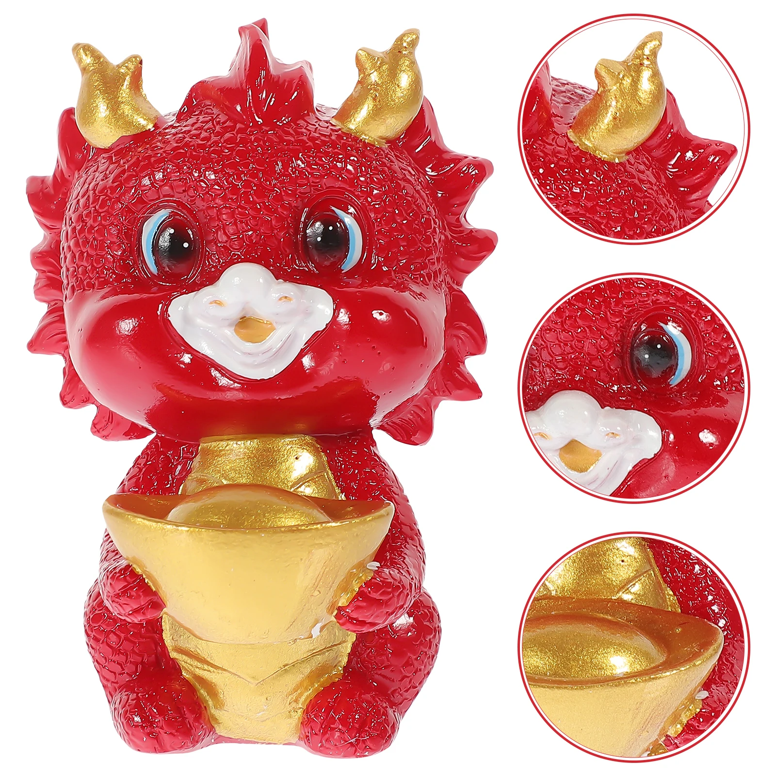 

Year of The Dragon Mascot Statue Animal Chinese New Decoration Resin Figure Ornaments