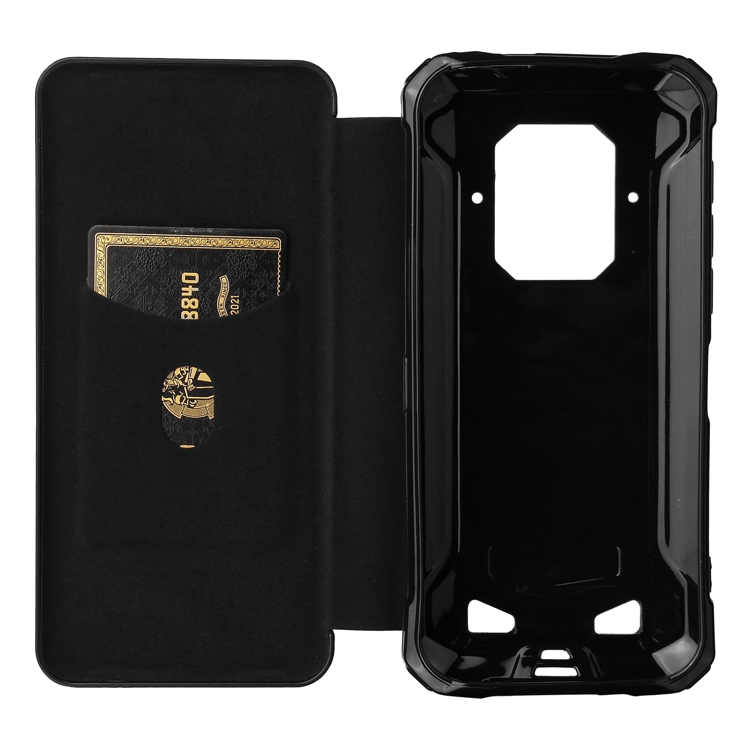 Flip carbon fibre Skin Leather Phone Cover For Doogee S86 S86 Pro Card Slot Fall prevention Phone Case For Doogee S59 S59 Pro