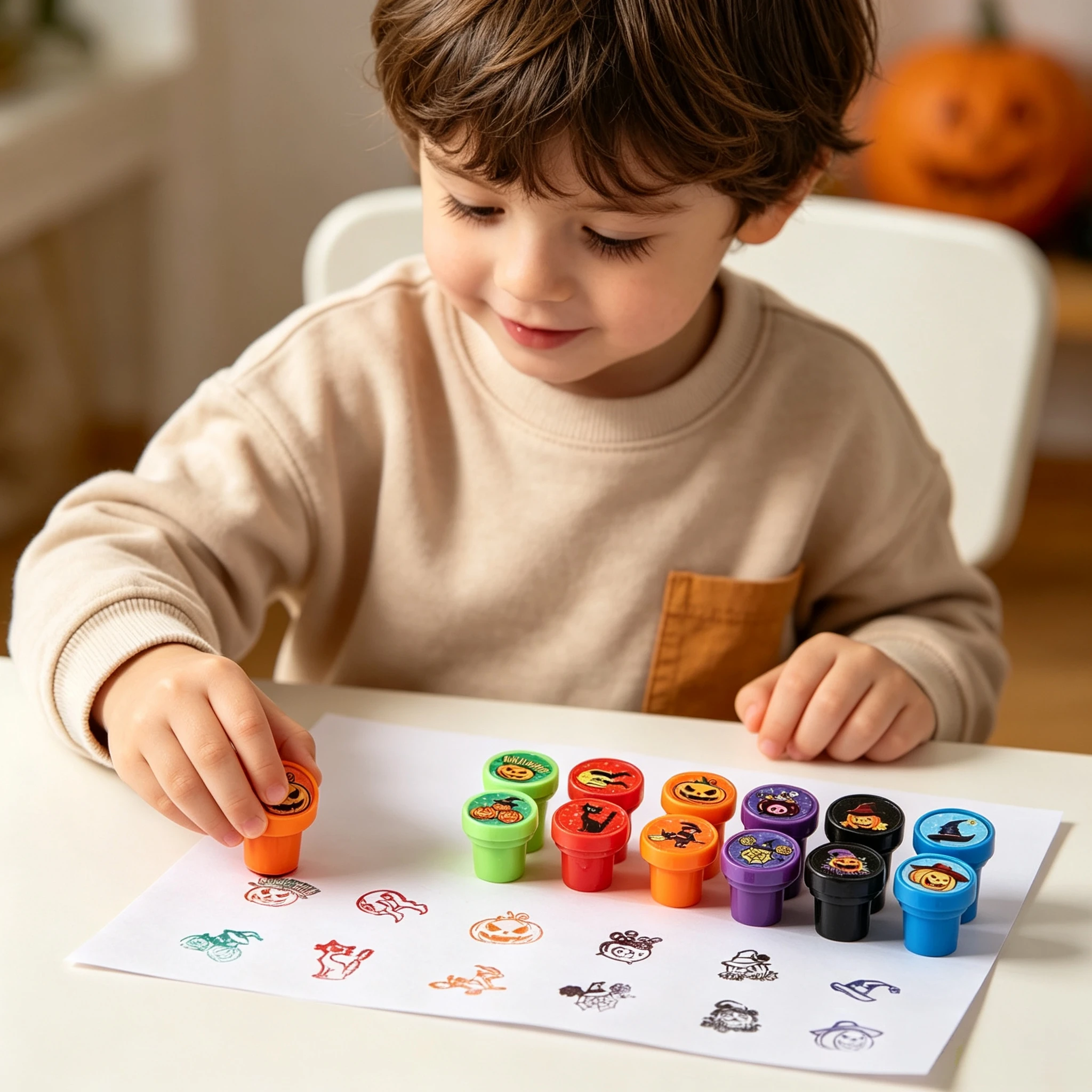 12PCS Stamps Halloween Seal Stamp Birthday Party Favors  Wedding Supplies Party Supplies Reward Prizes Self-ink Stamp
