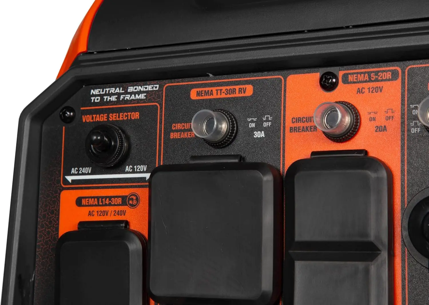 Quiet 6800-Watt Dual Fuel/3800W Electric Start，RV-Ready Portable Inverter Generator with Fuel Shut Off and CO Watchdog