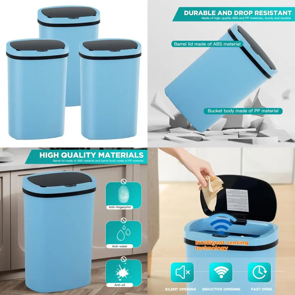 

Automatic Touchless 13 Gallon Kitchen Trash Can with High-Capacity Motion Sensor Lid for Kitchen Use