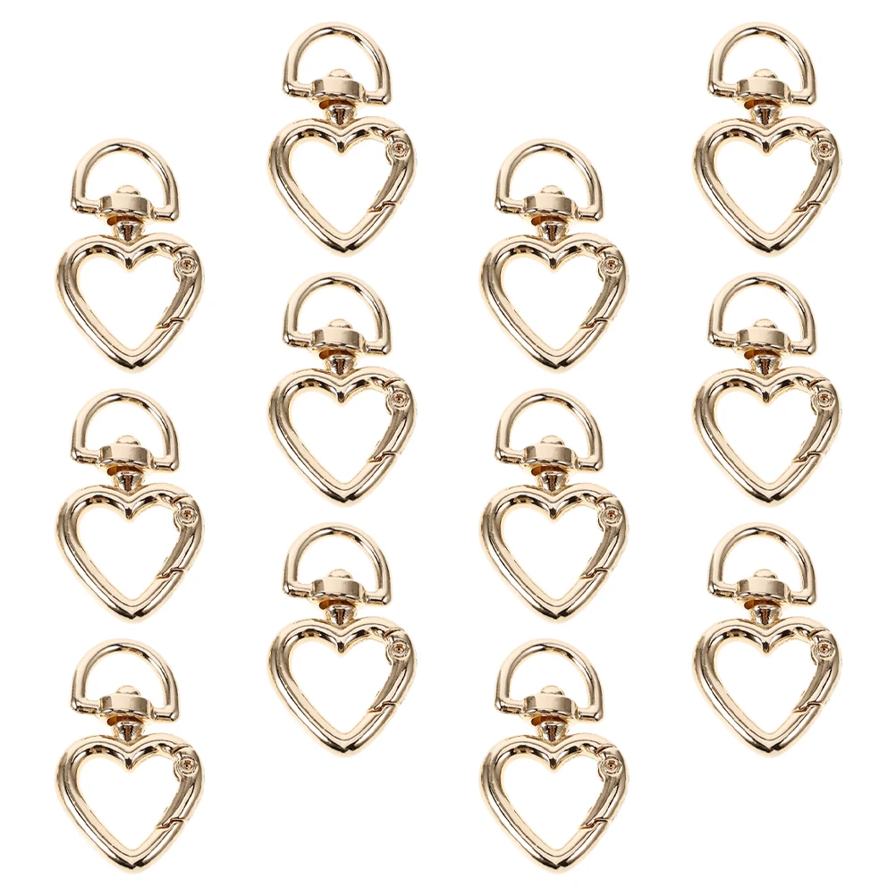 

12 Pcs Carabiner Valentines Keychains Purse Accessories Large Hooks for Bags