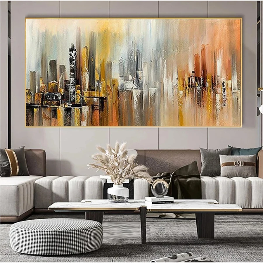 Diamant-Malerei, abstrakt, städtische architektonische Landschaft, Kreuzstich, Diamant-Mosaik, Stickerei, Kristallperlen, Kunsthandwerk