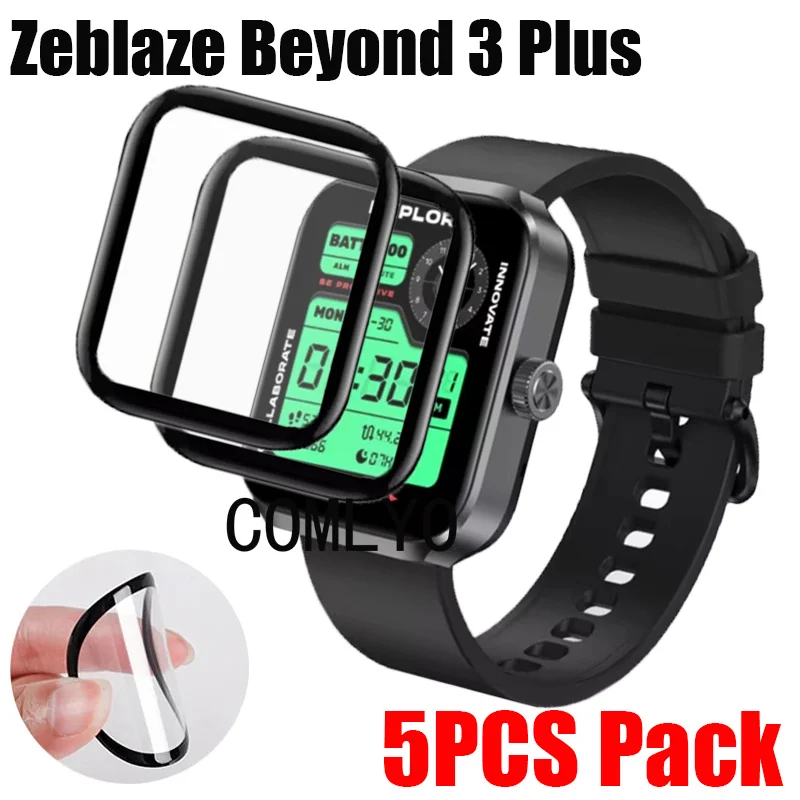 5 pezzi per Zeblaze Beyond 3 plus Smart watch Screen Protector protettivo 3D Full Cover pellicola morbida curva