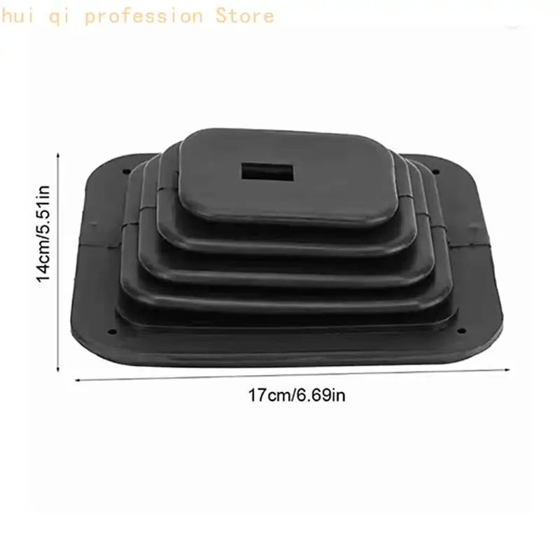 Konsolenöffnungs-Reparaturmanschette für GM350, Schalthebelabdeckung aus schwarzem Gummi mit Montagerahmen und Hardware-Set H8WE – Detail 6