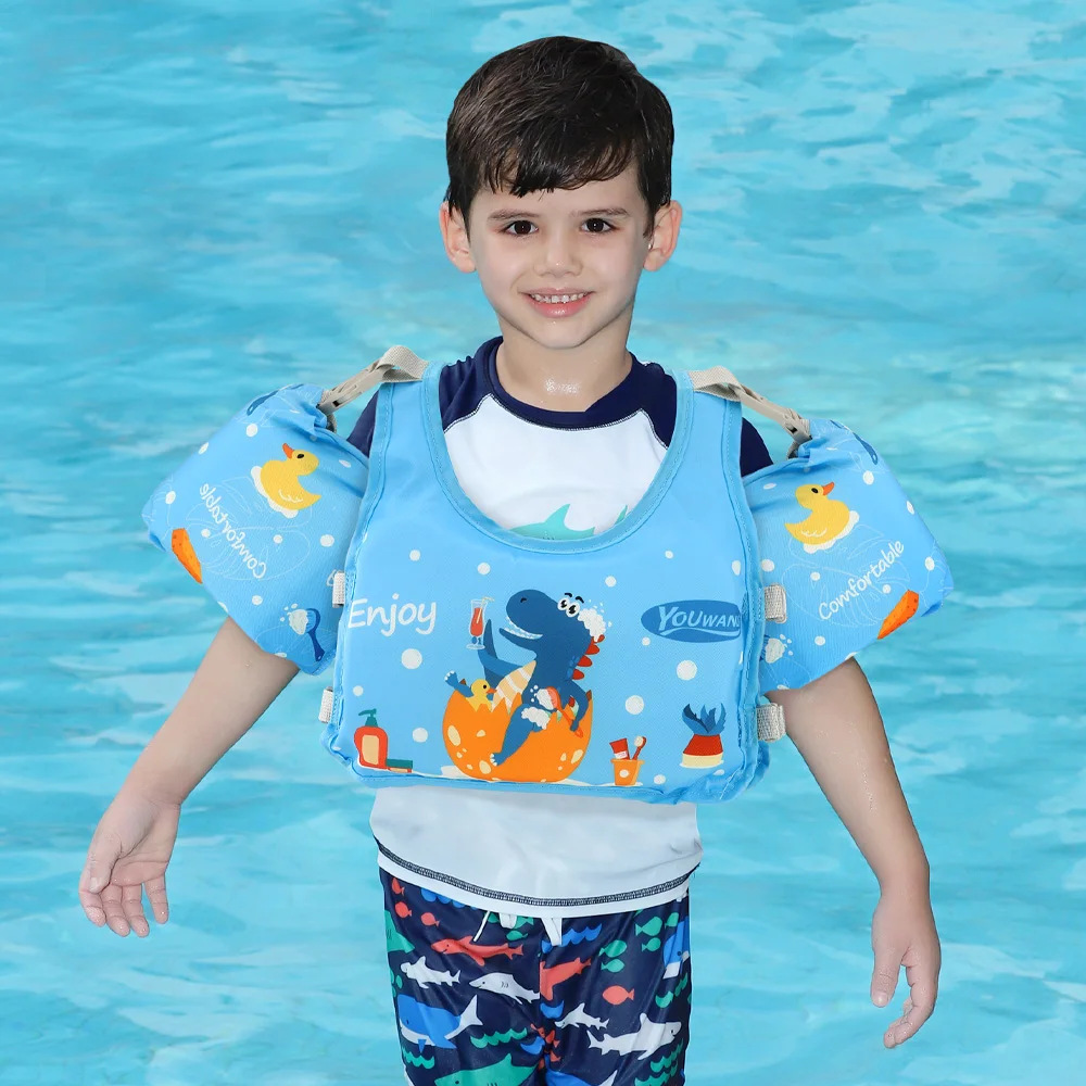 Non-inflatable Baby Swimming Safely Jumper Detachable Button Fission Use Swim Equipment Arm Float Life Vest Water For Kids