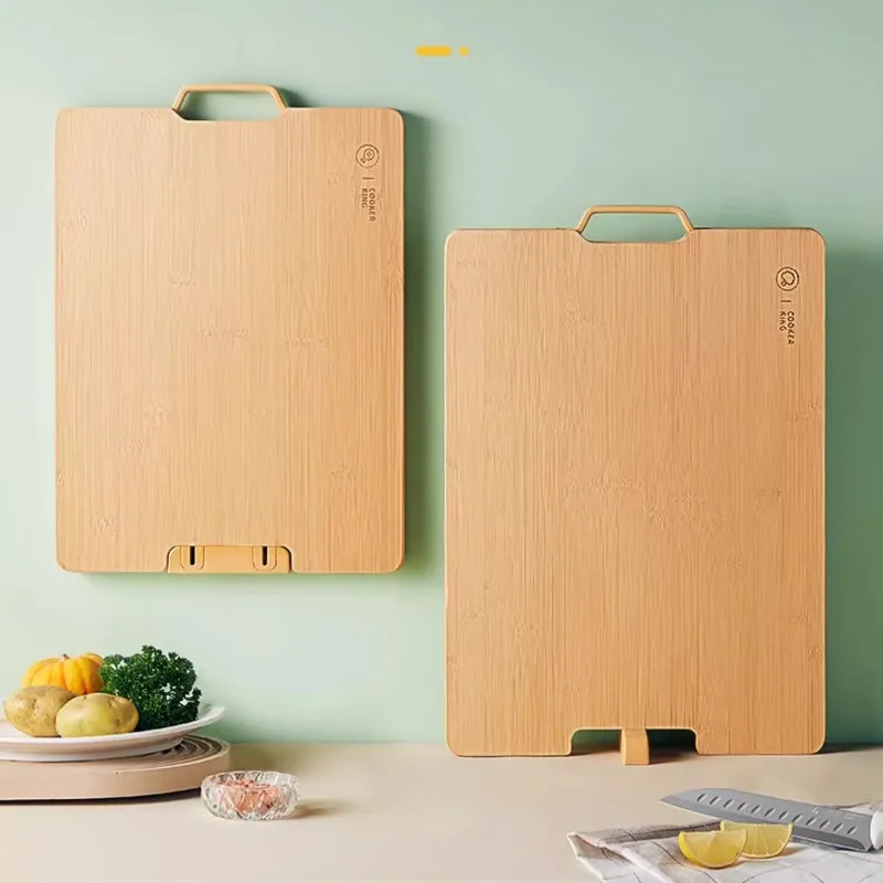 Double-Sided Antibacterial Bamboo Cutting Board for Kitchen Chopping Vegetables Fruits Meat - Hygienic Slicing Board