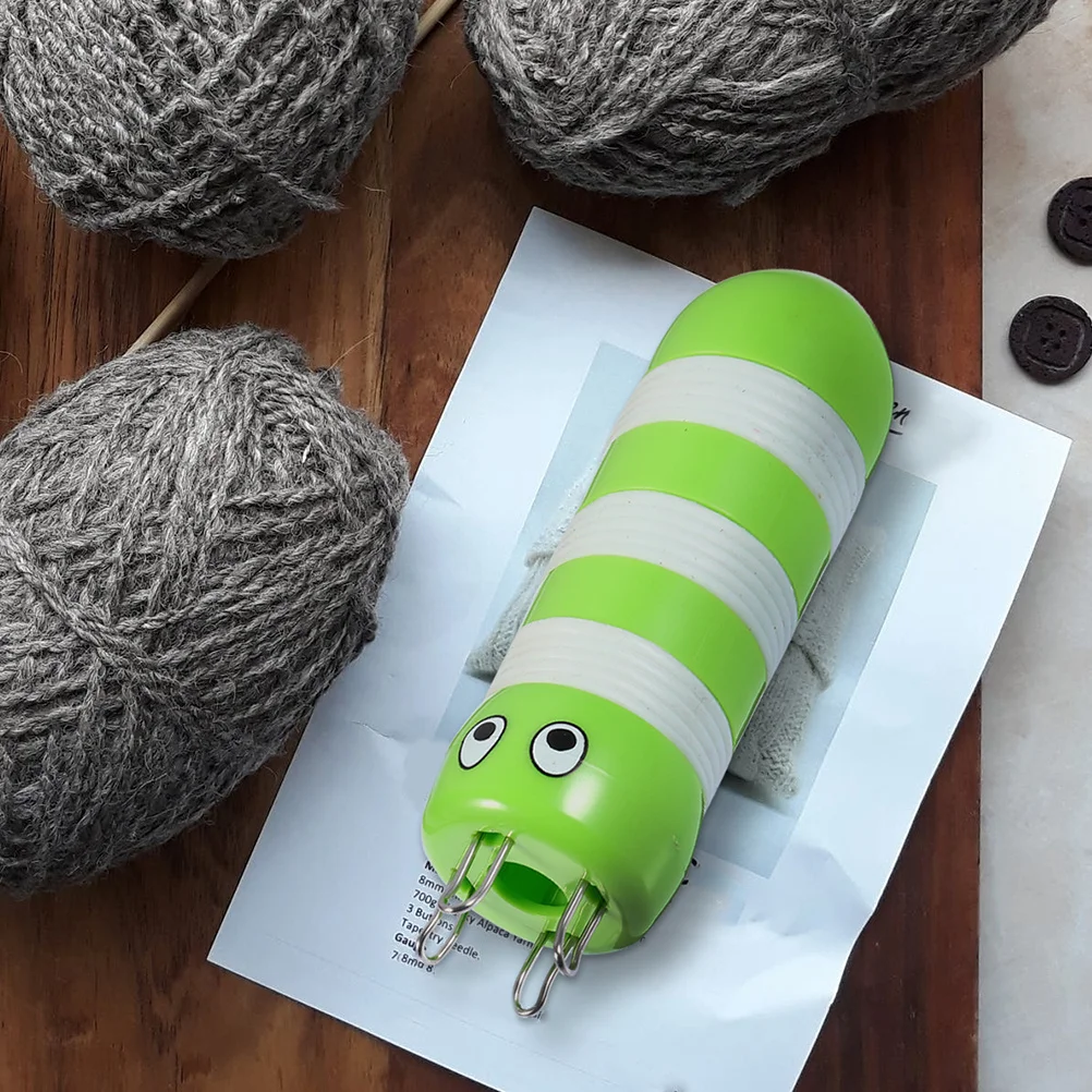 2 pçs diy mão corda tricô fio de plástico ferramenta artesanato bonito dos desenhos animados tecelagem acessório para jóias pulseiras suéteres casa