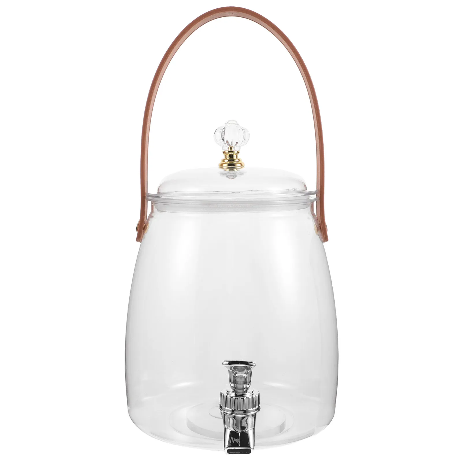 3.2L Ice Bucket Tea Water Dispenser Chrome Faucet Summer Drink Container Cold Water Kettle Home Family Party Beverage Dispenser