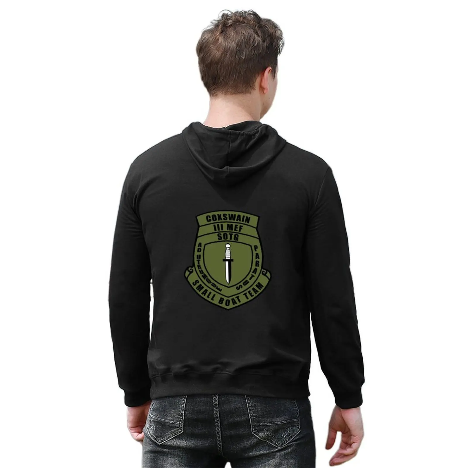 SOTG III MEF Coxswain قارب صغير فريق هوديي الملابس الكورية الرجال قميص العرق النمط الياباني الرجال معطف الرجال هوديي البلوز