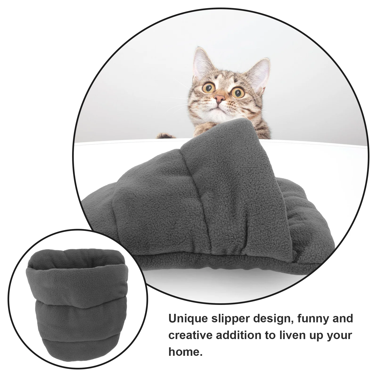 

Pet Nest Slipper Shape Warm Kennel Pad Grey Xs Cotton-Padded Cushion Puppy Cat Kitten Dog Bed Cozy Puppy Bed Dog Beds