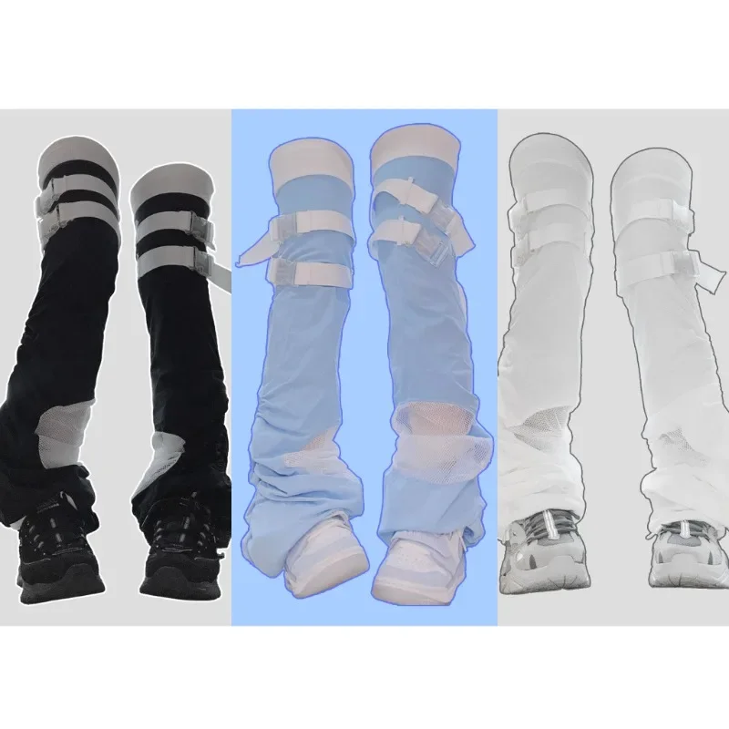 Japanese Rojita Style Long Legs Machine Set Sense Stitching Mesh Lock Thin Spring Summer Stretch Foot Sock Harajuku Leg Warmers