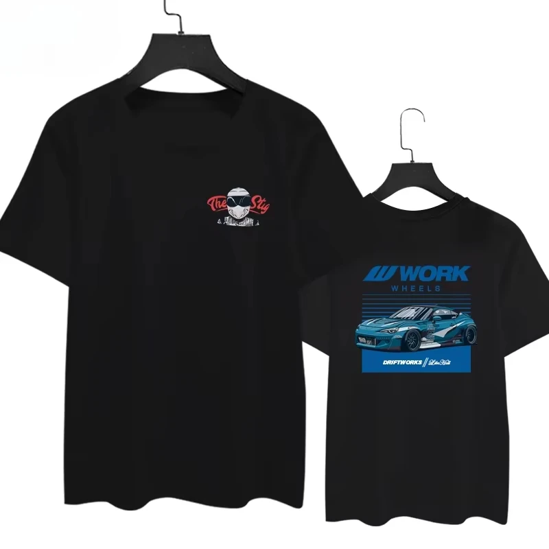 

JDM модифицированный автомобиль BC витые зубы ударопрочные WORK Wheels BRZ гоночная хлопковая футболка с короткими рукавами женские топы с короткими рукавами