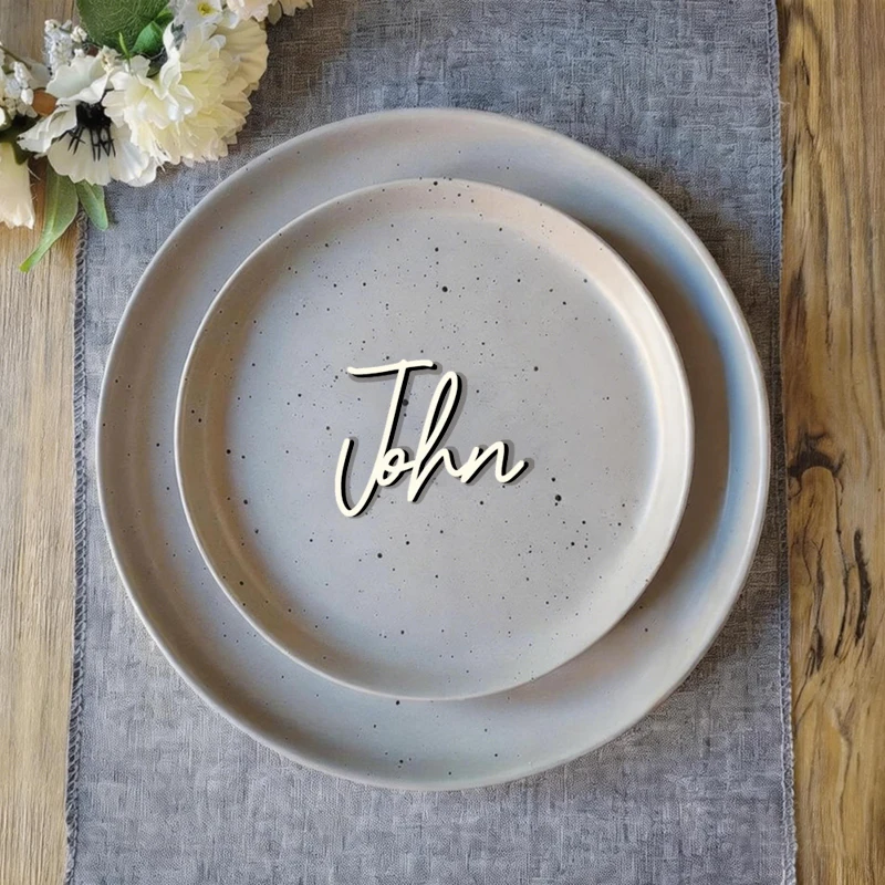 

Personalized Wooden First Name Custom Wood Names for Wedding Name Place Card Parties, and High-End Venues, Reusable