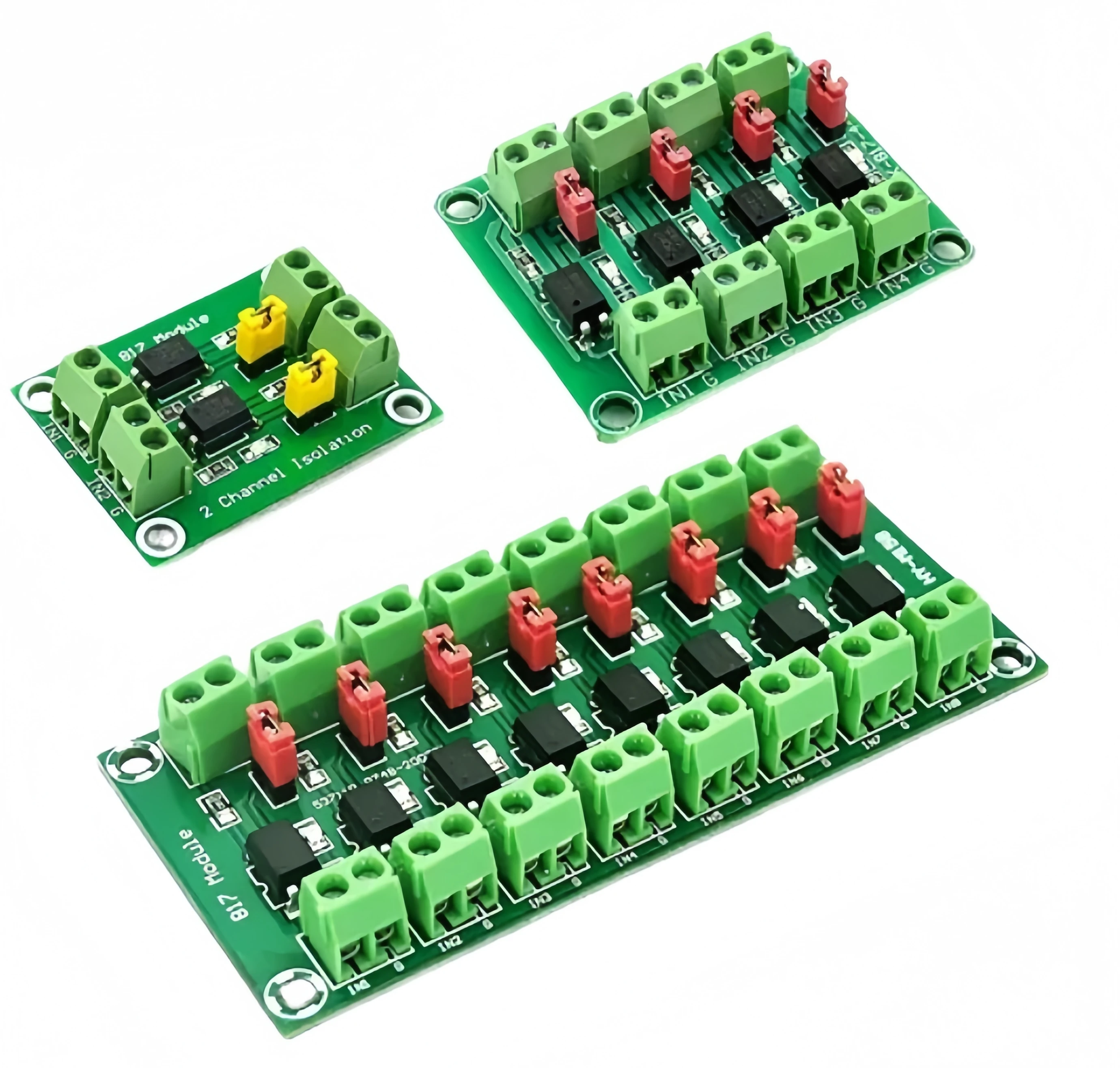 817 optocoupler, 2/4/8-channel voltage isolation board, voltage control adapter module, driver, optoelectronic isolation module