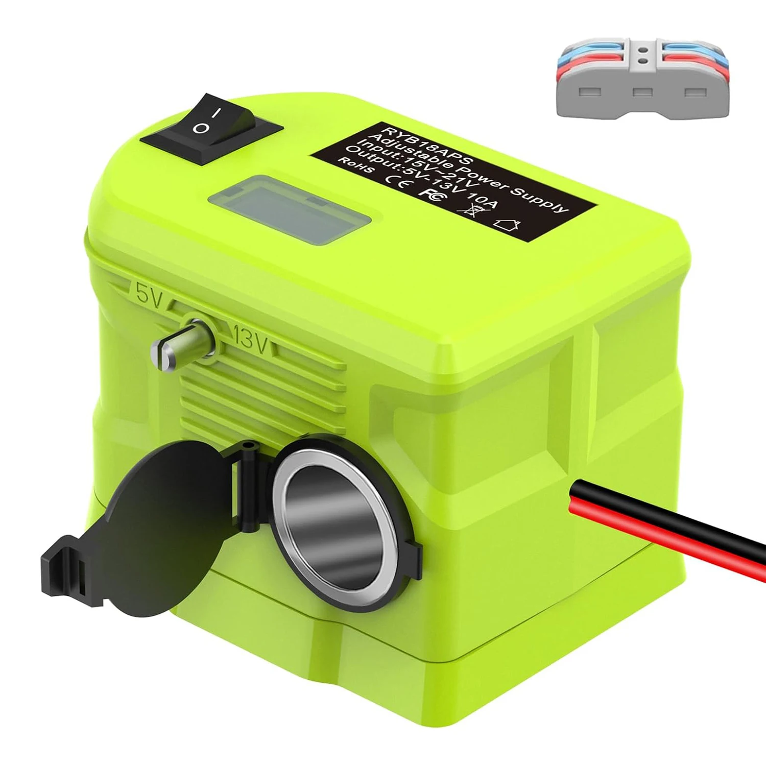For Ryobi 18V Li-ion Battery 18V to 12V Step Down Converter Power Wheel Adapter Voltage Reducer Transformer for Car Appliances