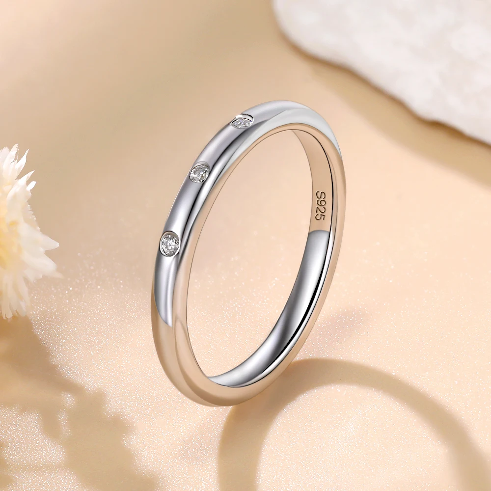 

LinkerLove Moissanite Wedding Band for Women/Men S925 Sterling Silver Diamond Engagement Ring Fine Jewelry Gift Promise Ring