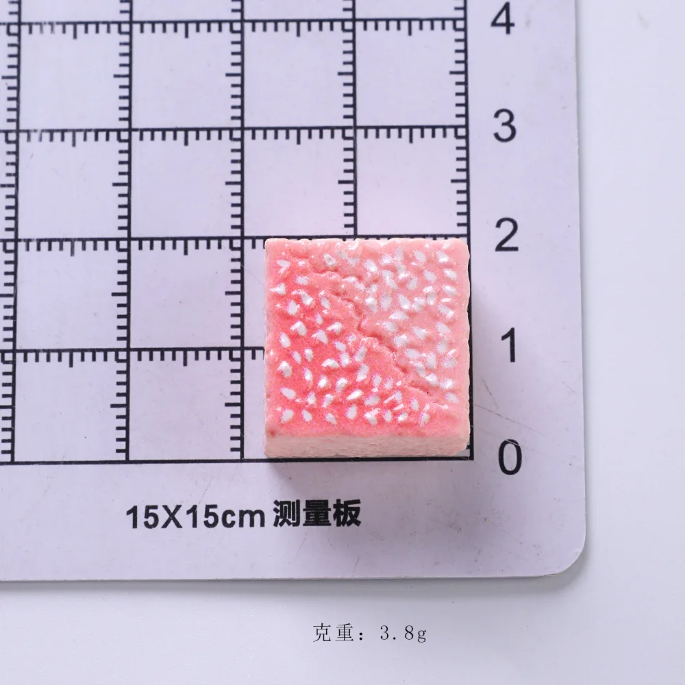 5pcs Mini Chocolate Strawberry Cake Model Fake Butter Dessert Resin Food Miniature Accessories Dollhouse Kitchen Bakery Decor