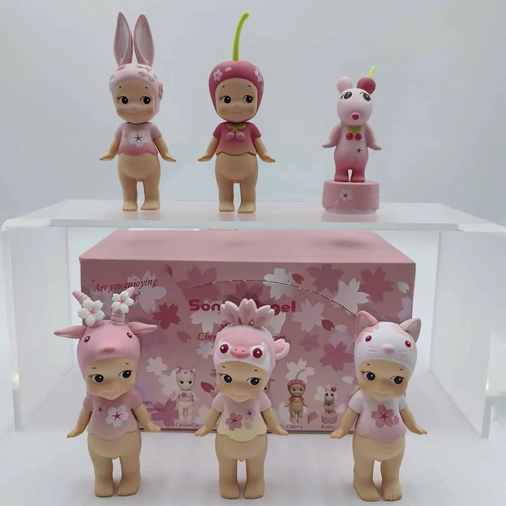 ซันนี่แองเจิล บลายด์บ็อกซ์ ซีรีส์ดอกซากุระสีชมพู ของเล่นกล่องสุ่ม น่ารัก คาวาอี้ ตุ๊กตาตกแต่ง ของสะสม โมเดล ของขวัญคู่รัก