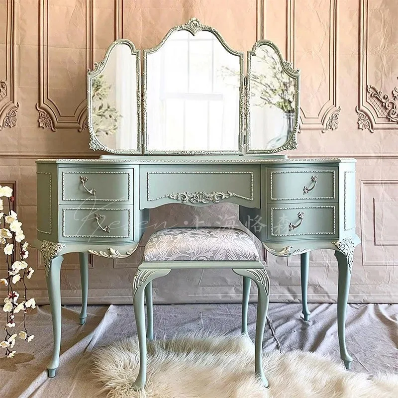 

Aesthetic Organizer Dressing Table Minimal Desings Metal Luxury Wooden Dressers Mirror Storage Comoda Pra QuartoSalon Furniture