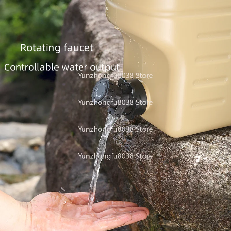 

Large 12L Portable Water Tank with Faucet Leakproof Outdoor Camping Drinking Water Storage