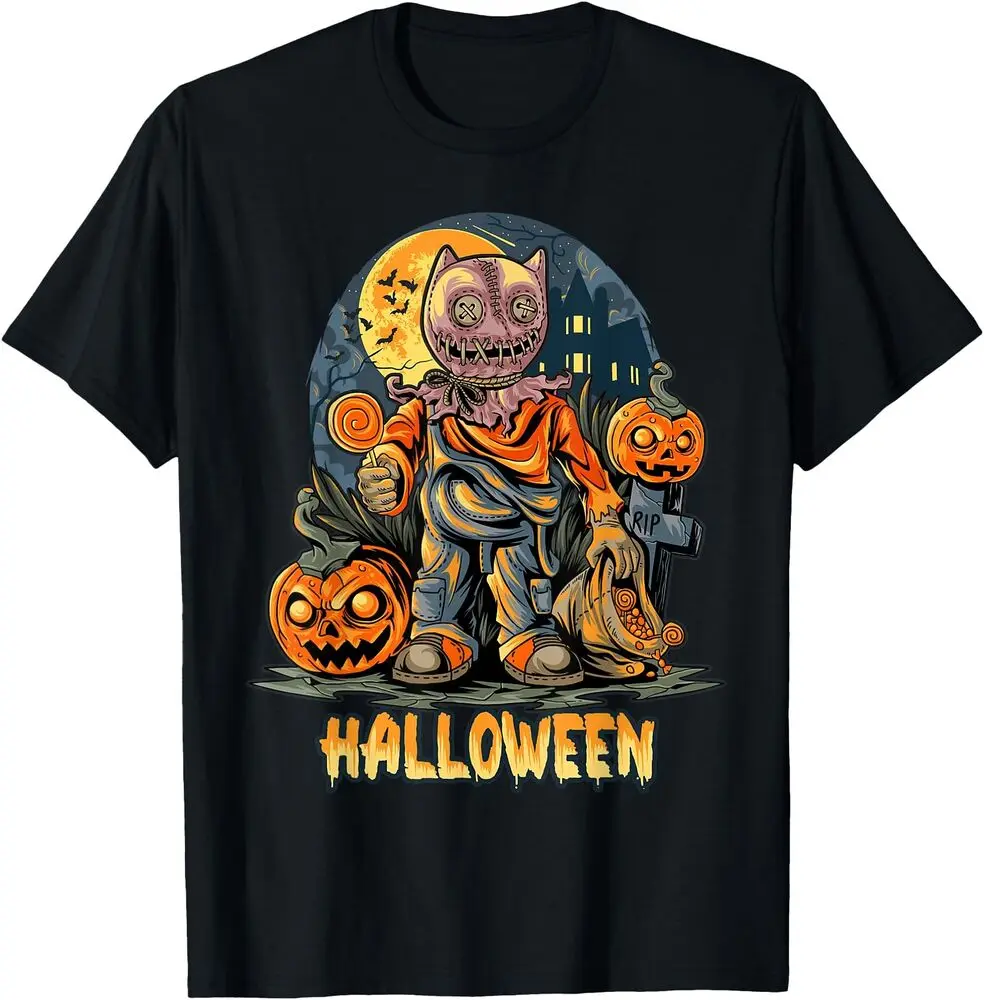 Funny trick or treat Halloween pumpkin T Shirt Men