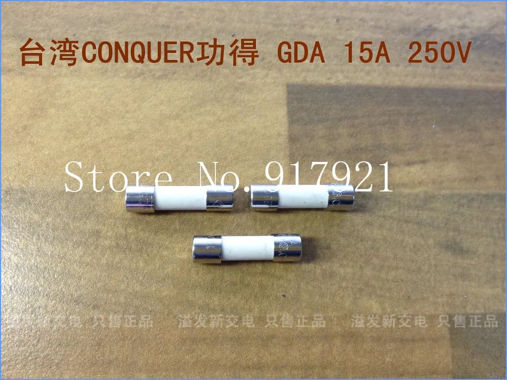 [ZOB] Taiwan CONQUER GDA 15A power 250V ceramic ceramic tube fuse insurance 5X20  --200pcs/lot