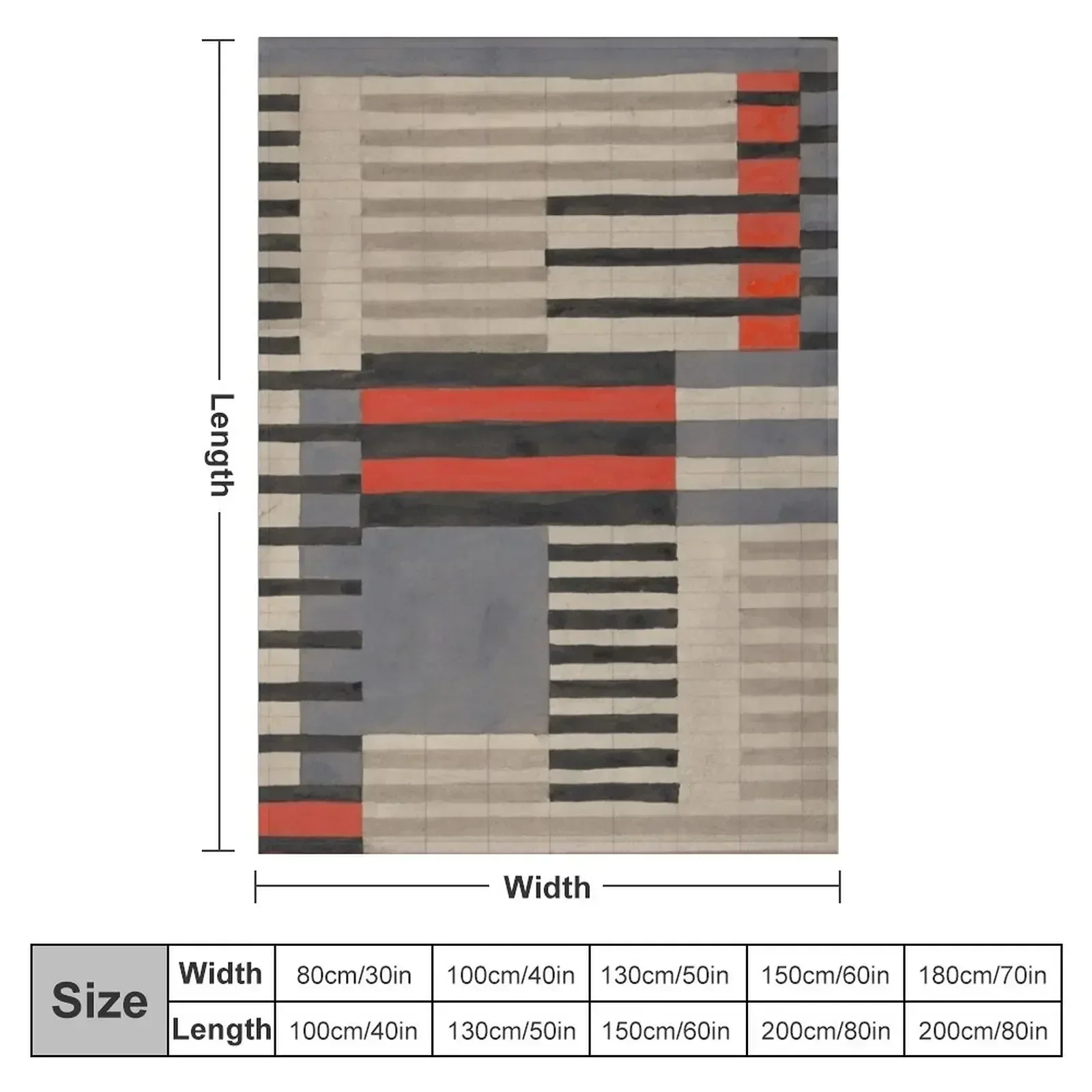 Anni Albers Rug 1925 Throw Blanket couch cozy soft plush fuzzy picnic outdoor blanket