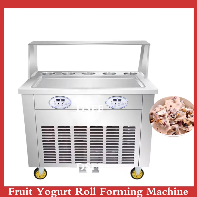 Multi Functional Yogurt Roll Forming Machine, Large Single Pot Deep Fried Ice Cream Cabinet Type Stir Frying Ice Machine