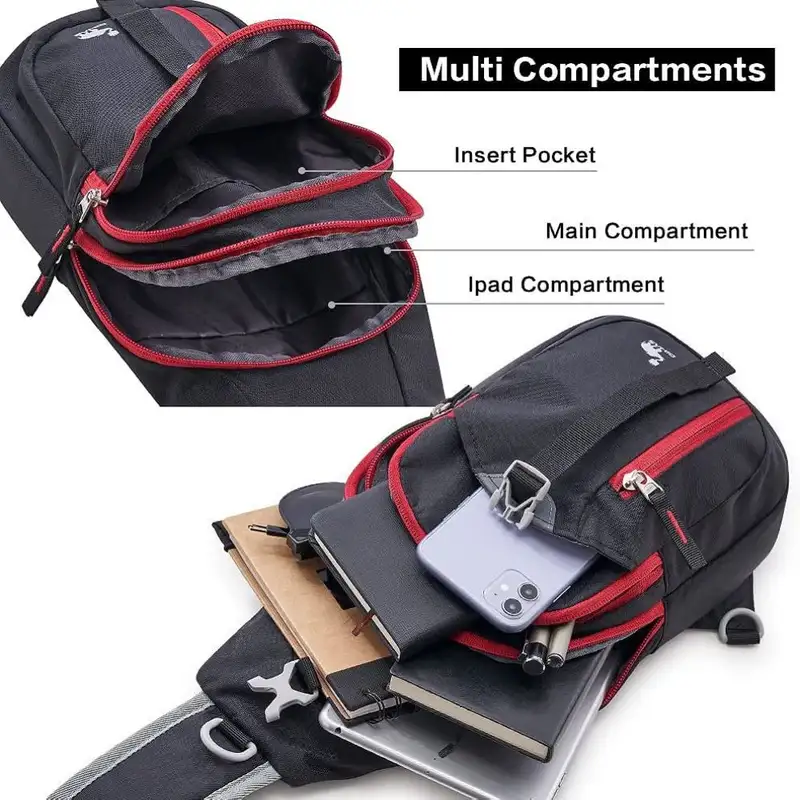 OIWAS Casual Crossbody Chest Bag Sling Shoulder Men's Bag One Strap Lightweight Male Bags Pouch DayPack for Men Travel Sport - Image 5