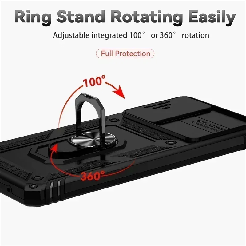 For Xiaomi Redmi Note 10 10S Case Car Holder Ring Phone Case For Redmi Note 10 Pro Max Note10 S Slide Camera Armor Back Cover image 6