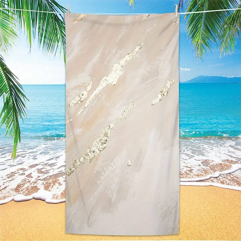 Beach Towel Beach Sand Pattern Towel Patterned Sunscreen And Windproof Suitable For Swimming Pool Camping Travel Blanket