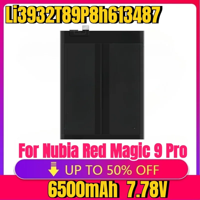 

New High quality replaceable Battery Li3932T89P8h613487 7.78V 6500mAh Battery For Nubia Red Magic 9 Pro Phone Battery