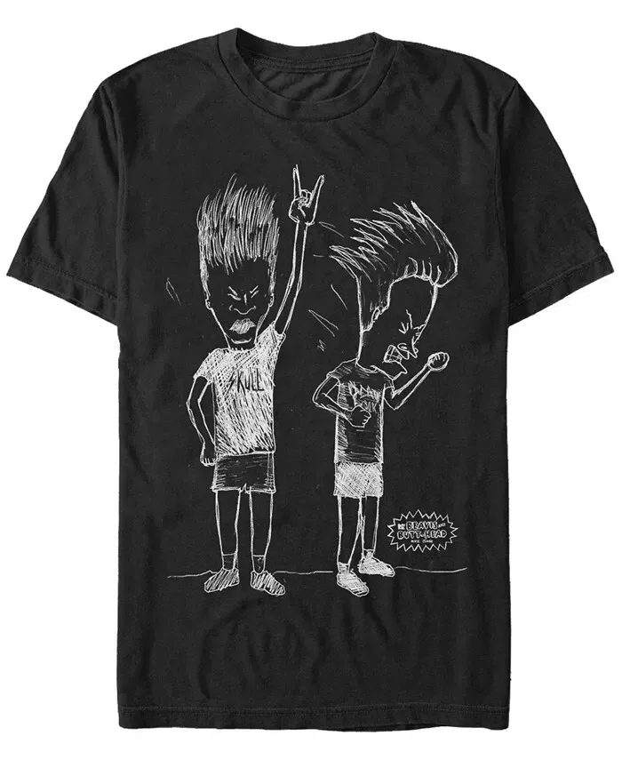 1993 Animated Beavis and Butt-head T-Shirt Cotton Graphic Tee Men