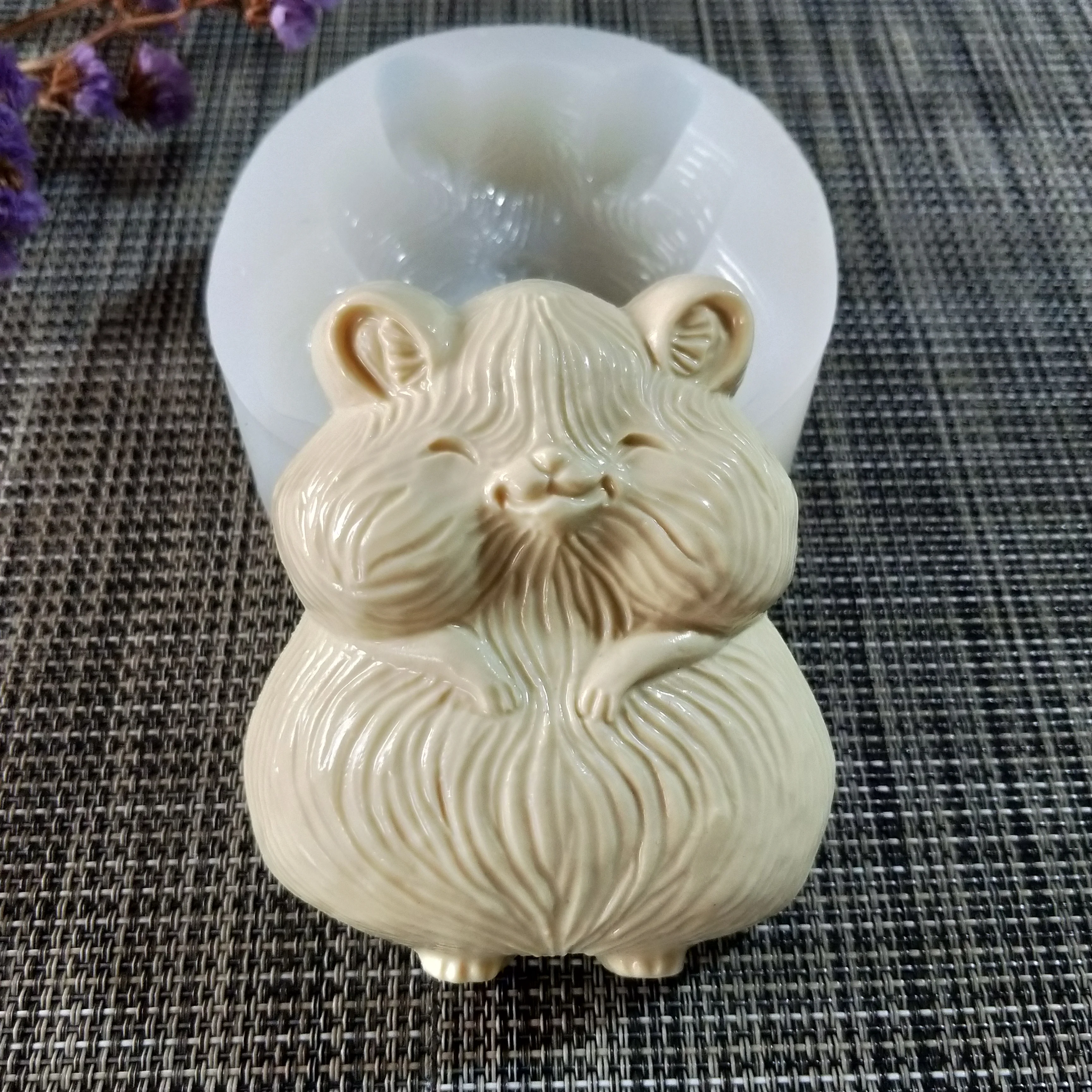 

DW0133 PRZY 3d Animals Cute Little Hamster Mold Silicone Soap Mould Handmade Soap Making Molds Candle Mold Silicone Resin Clay