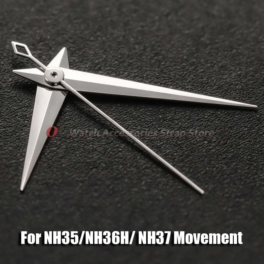 High Quality Watch Hand Silver Watch Hand For NH35/NH36H/ NH37 Movement Replacement with Box Needles Pointer Watches Accessories