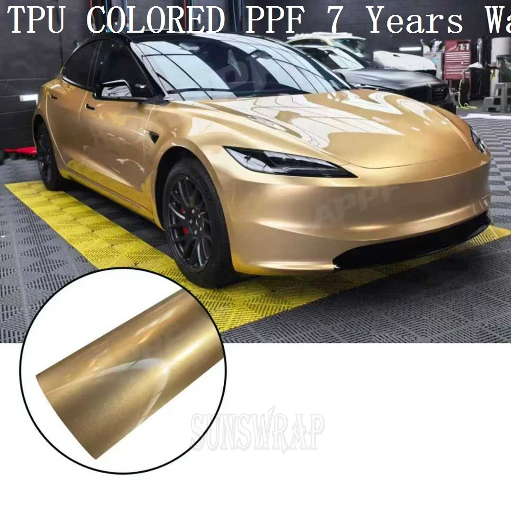 TPU High Glossy Metallic Liquid Milan Gold Car Body Protection Film Long-Lasting Anti-Corrosion for Automobiles Marine Vessels