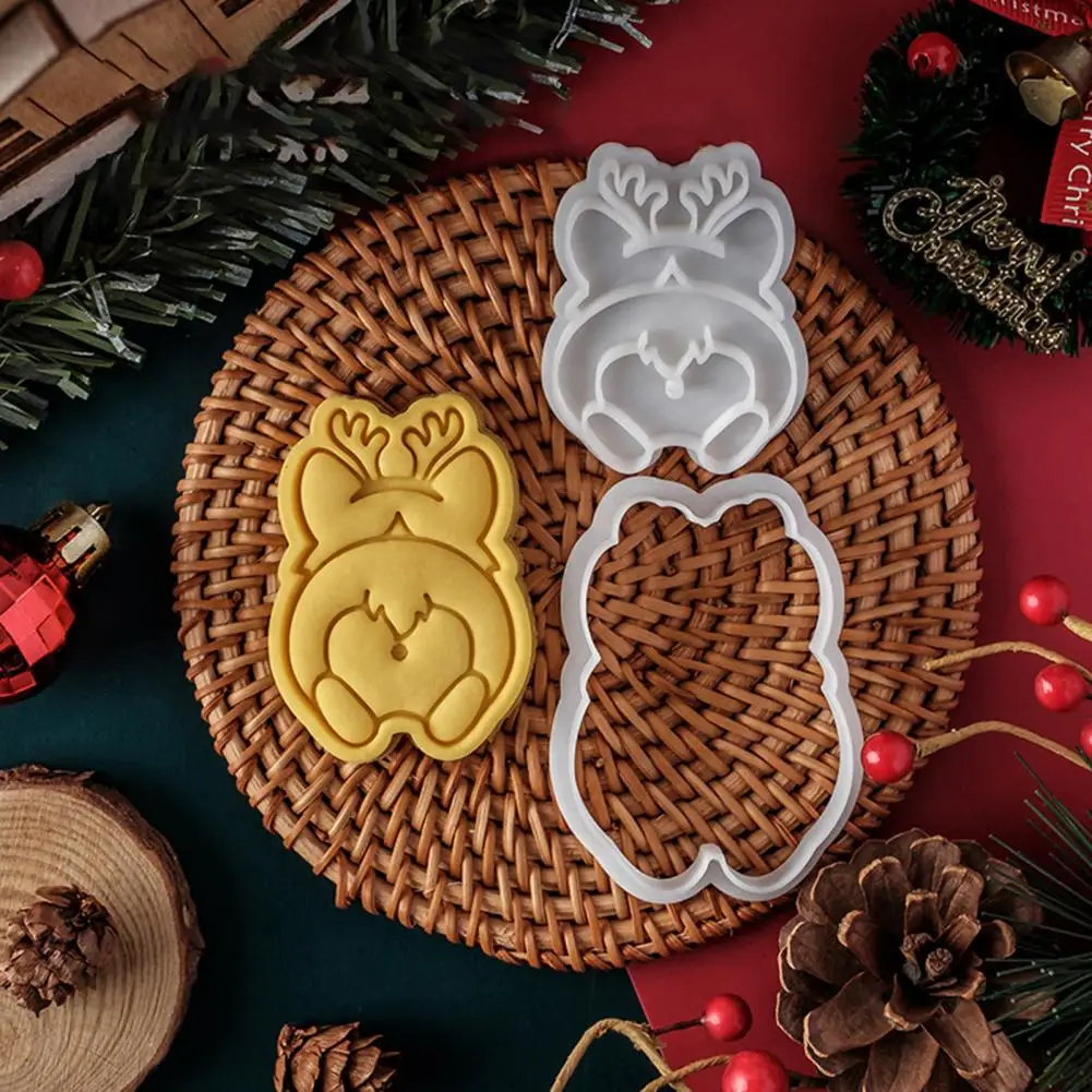 Fun Holiday Baking Tools Holiday Baking Tools Christmas Cookie Cutter Set with 3d Mini Cartoon Shapes Corgi Kitten Dog for Cake