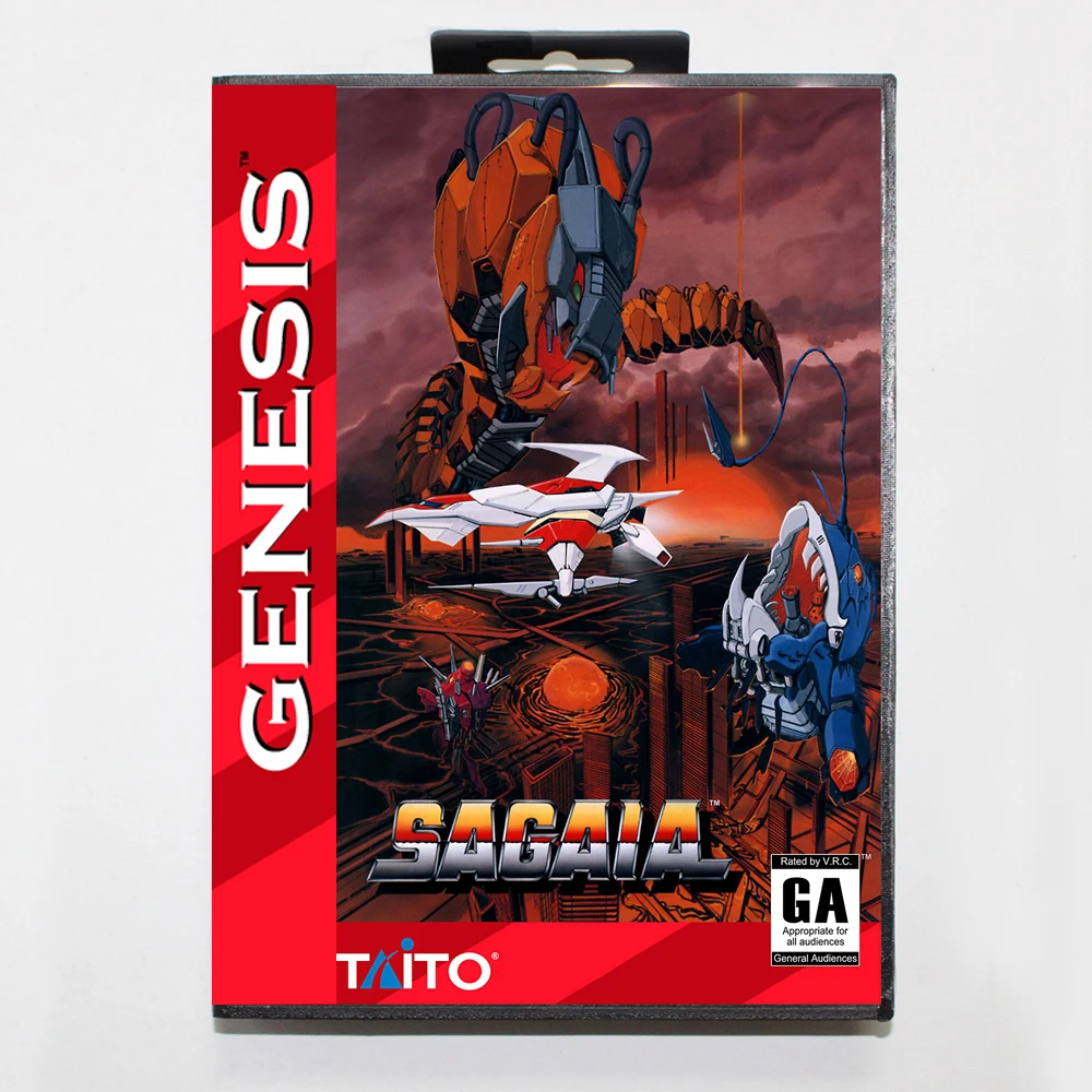 خرطوشة ألعاب Sagaia MD مع صندوق الولايات المتحدة الأمريكية لنظام Sega Megadrive Genesis 16 بت