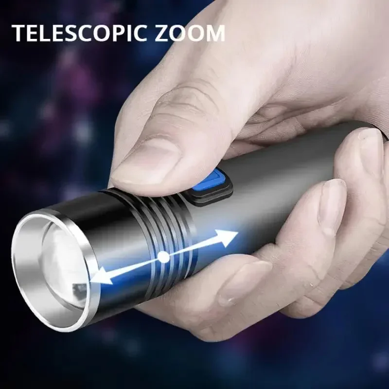 365/395nm UV Flashlight Blacklight Zoomable USB Rechargeable UV Light Ultraviolet Flashlight for Pet Urine Detector Resin Curing