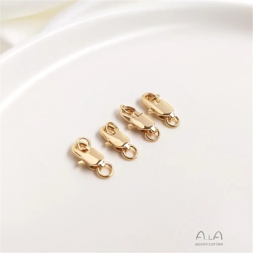 14K Gold Plated Korea imported fish tail buckle spring buckle accessories DIY bracelet connected with lobster buckle