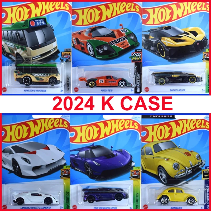 2024K Hot Wheels Car Let\'s Race Diecast 1/64 Toys for Boys Tanknator Porsche Carrera Acura Nsx Batman Grumobile Model Gift