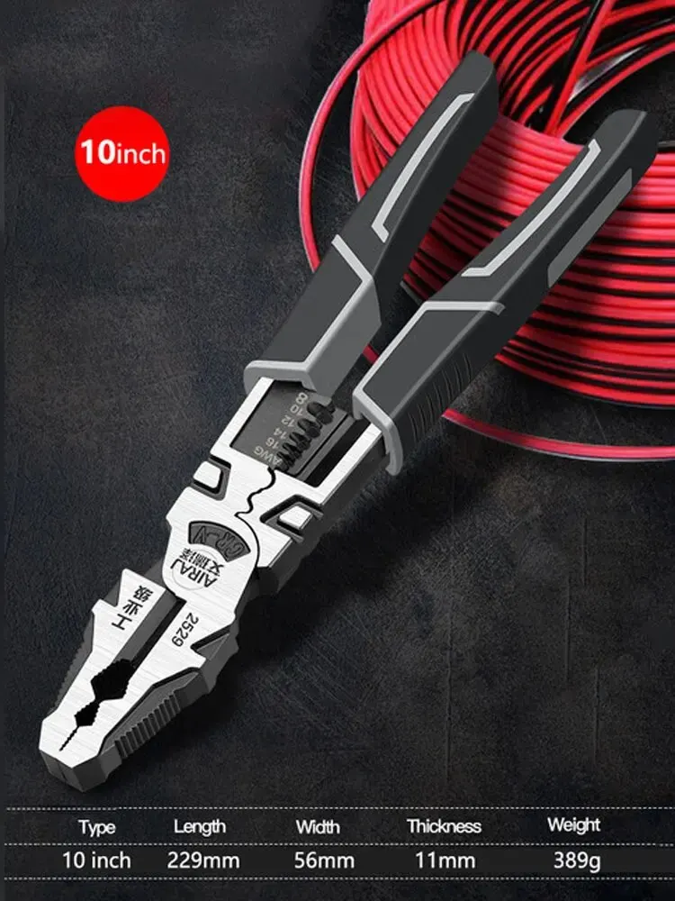 AIRAJ Multifunctional Wire Pliers Labor-Saving Durable and Flexible Openings Industrial Grade Hardware Manual Tools