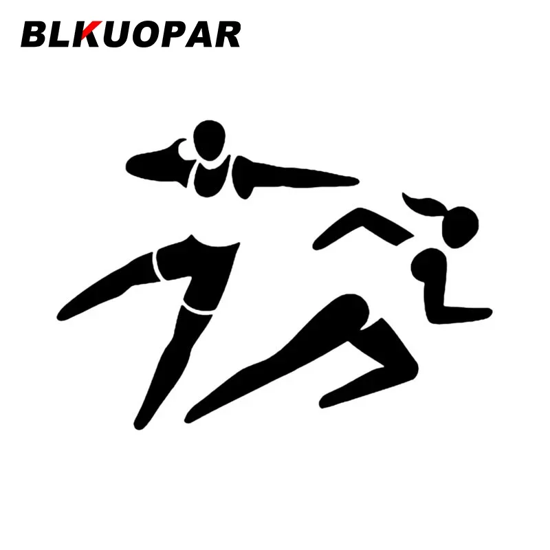 BLKUOPAR Running Shot Put Athletes Car Stickers Creative Graphics Decal Waterproof Die Cut Helmet Surfboard Car Accessories