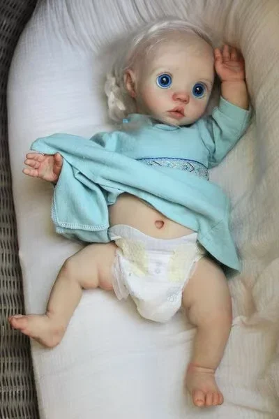 SINO-BB Customized Limited Supply 16inch Reborn Baby Peeka With Hand-Rooted Hair Already Finished Doll With Different dress