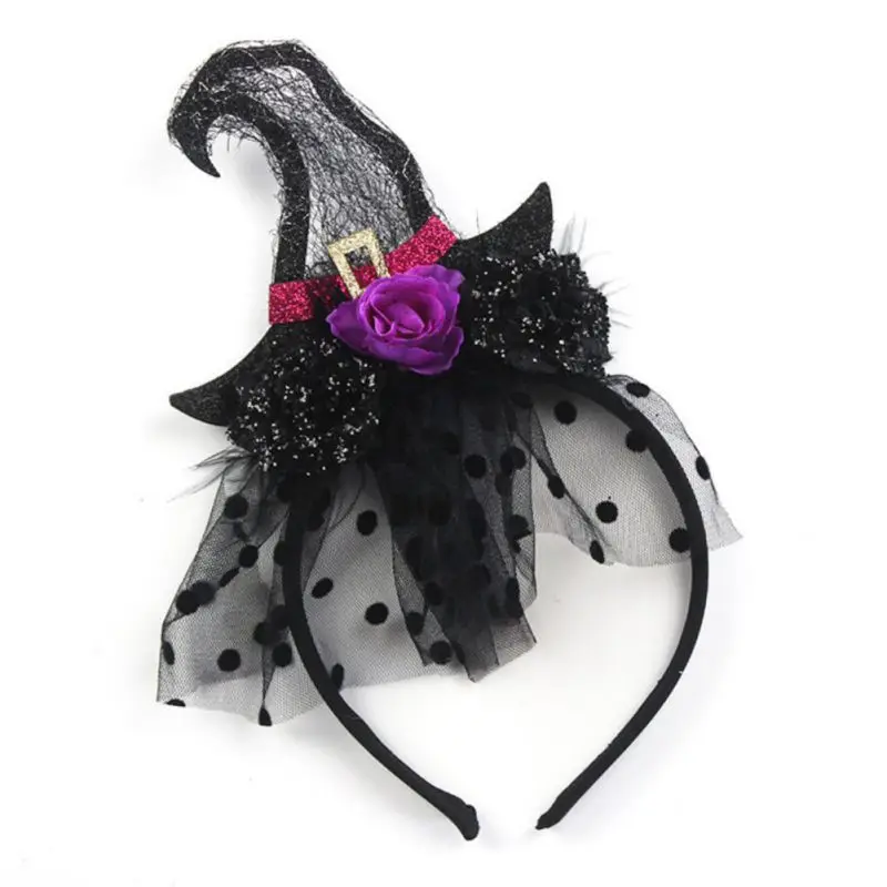 Halloween Party Witch Hat Headwear Holloween Hair Clips Cosplay Costume Hair Hoops Halloween Cosplay Props Hair Accessories