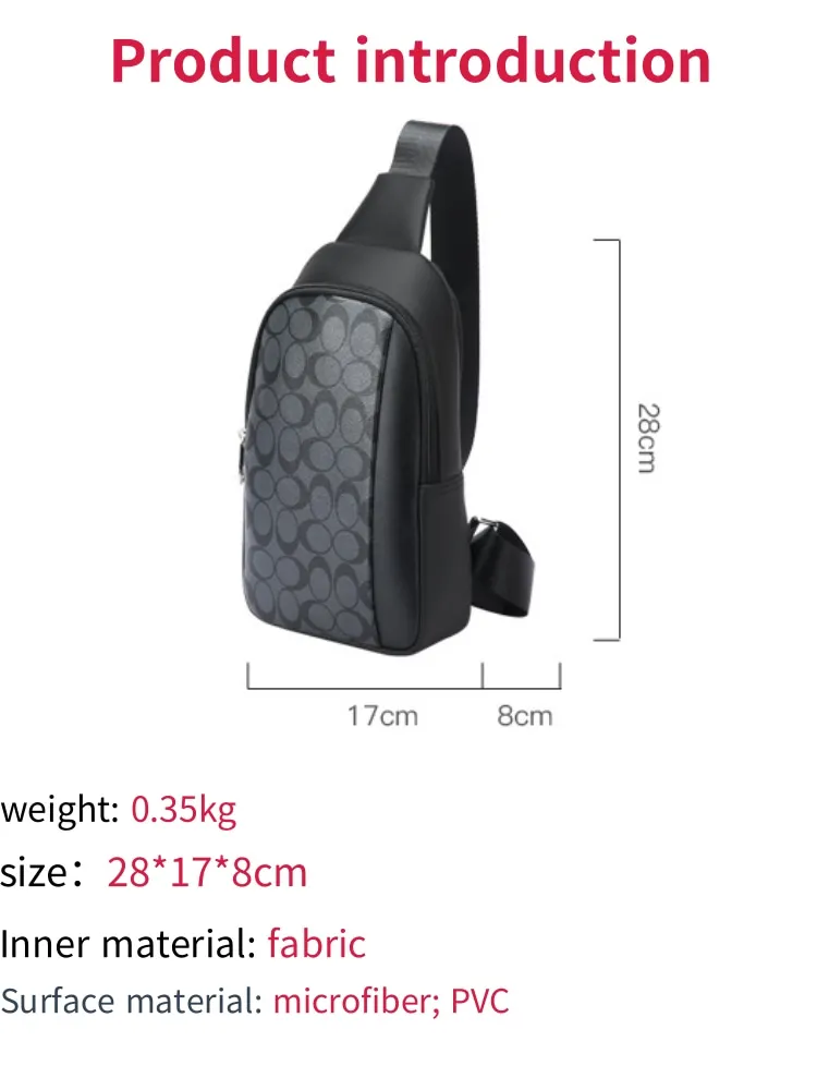 BOPAI  A new crossbody bag; Lightweight waterproof bag; Shoulder bag for men; PVC small body bag; Stylish breast bag