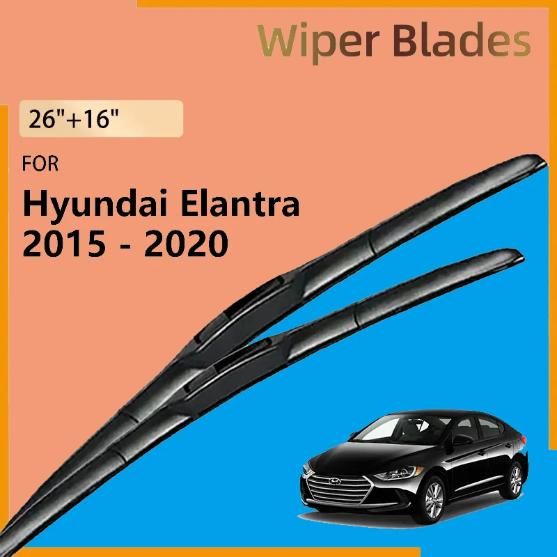 

Front Wiper Blades For Hyundai Elantra Avante 2015 - 2020 2019 2018 2017 2016 AD Accessorie Windshield Windscreen Window Brushes