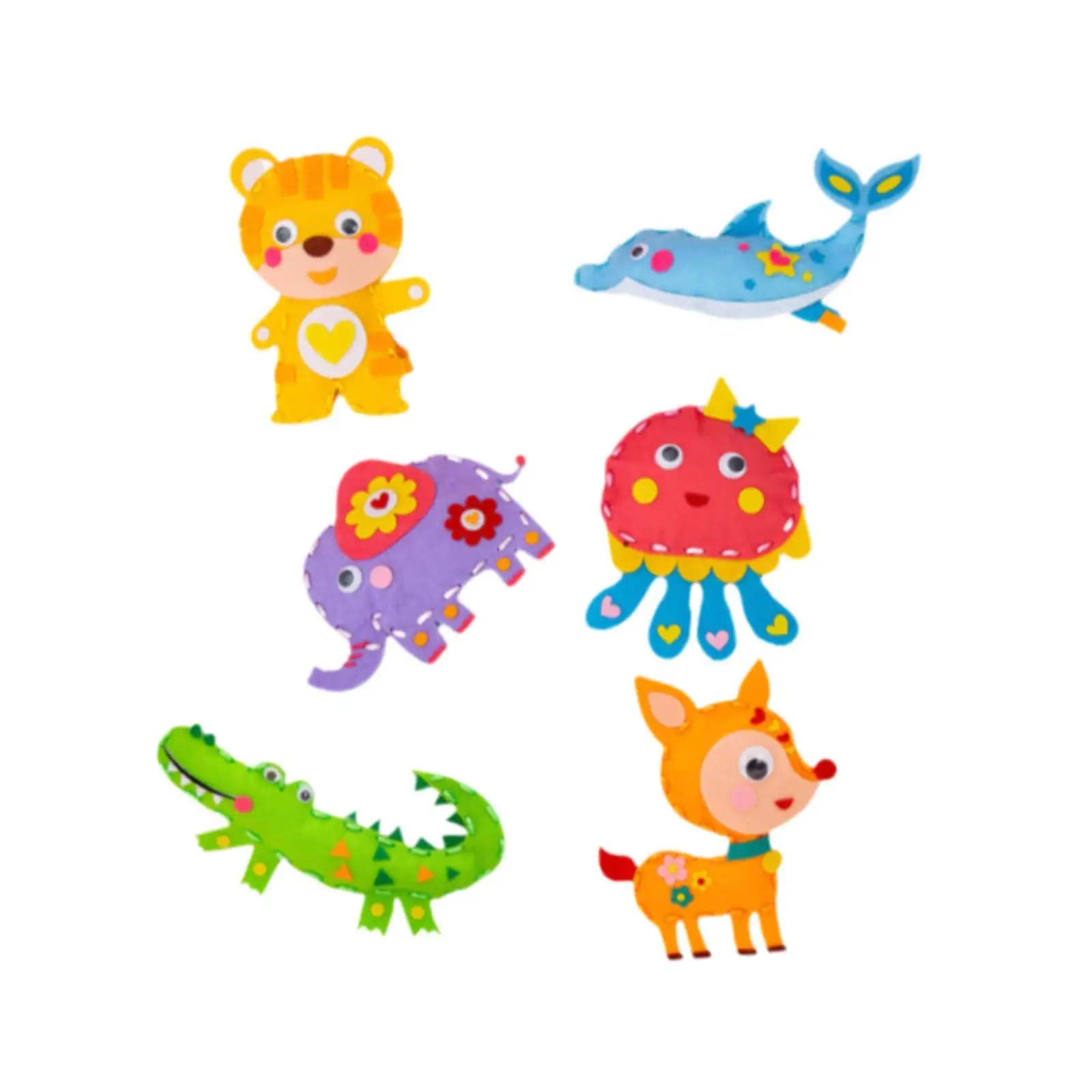 6 قطع من مجموعة الخياطة اليدوية للأطفال لمرحلة ما قبل المدرسة في رياض الأطفال #4